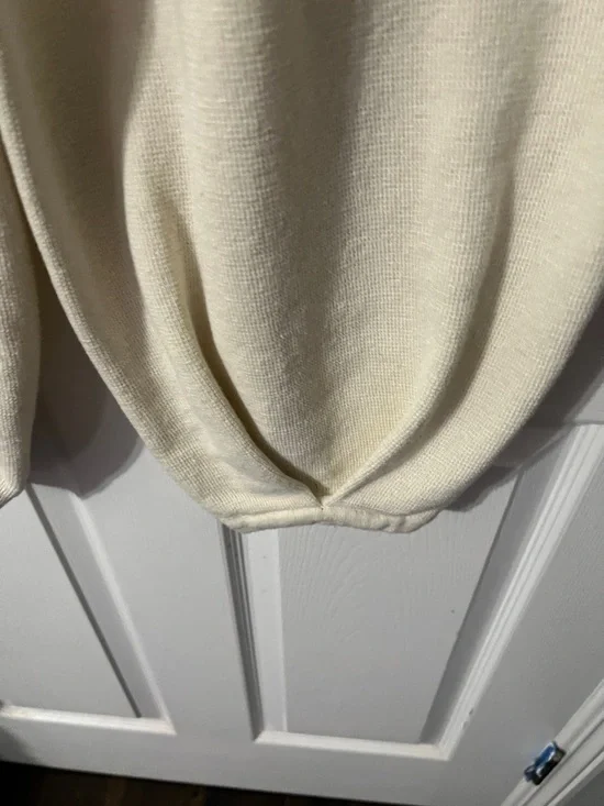 Cozy Wide-Leg Cream Lounge Pants - Picture 6 of 9